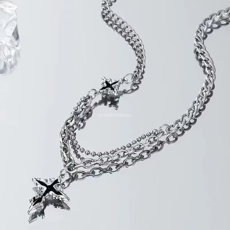 Collar Cruz Plateada