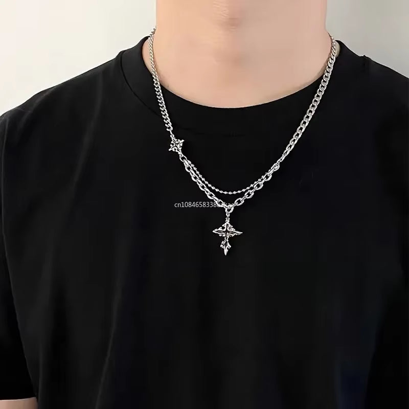 Collar Cruz Plateada