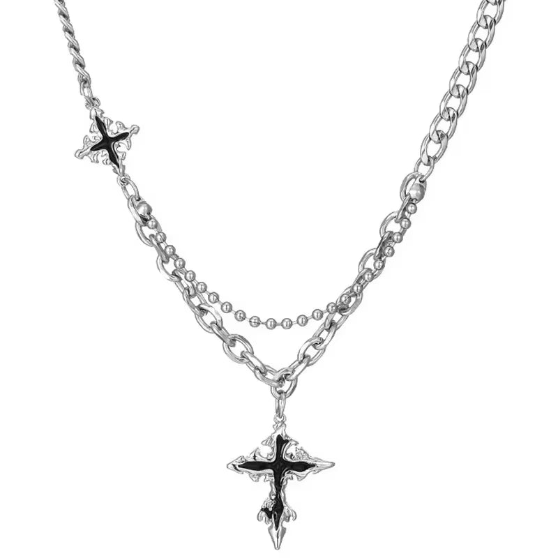 Collar Cruz Plateada